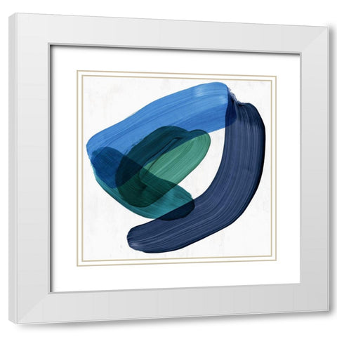 Smooth Bend II White Modern Wood Framed Art Print with Double Matting by PI Studio