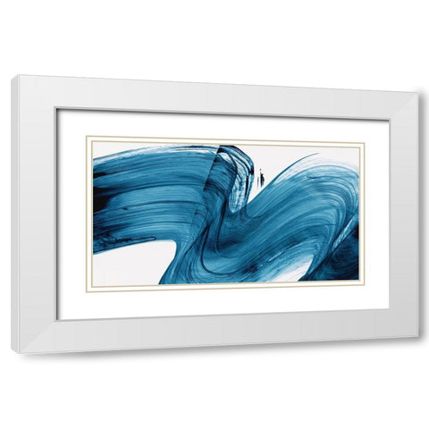 Convolution I White Modern Wood Framed Art Print with Double Matting by PI Studio
