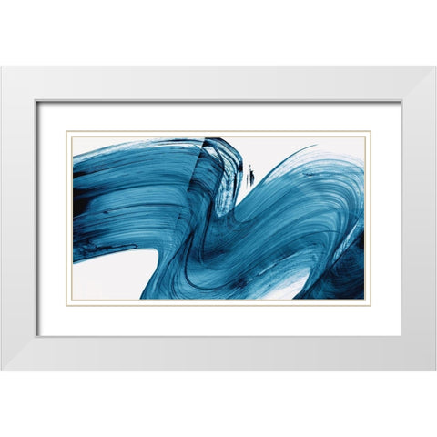 Convolution I White Modern Wood Framed Art Print with Double Matting by PI Studio