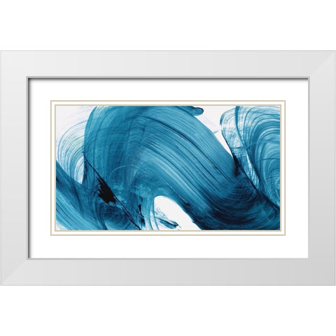 Convolution I White Modern Wood Framed Art Print with Double Matting by PI Studio