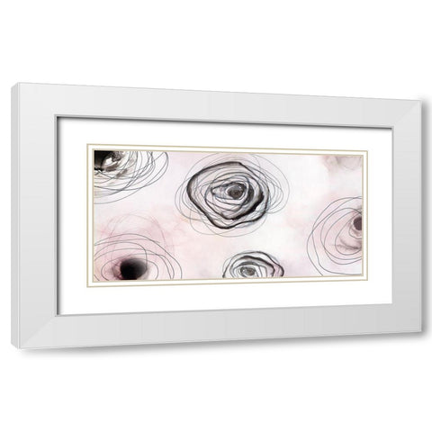 Rose Clouds I White Modern Wood Framed Art Print with Double Matting by PI Studio