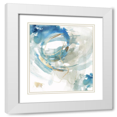 Expansion of Gold II White Modern Wood Framed Art Print with Double Matting by PI Studio