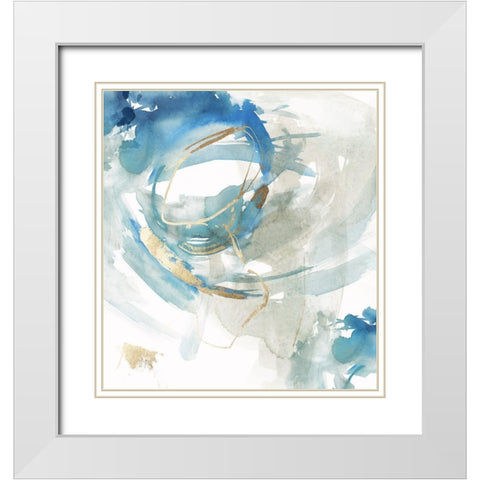 Expansion of Gold II White Modern Wood Framed Art Print with Double Matting by PI Studio