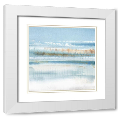 Immersed III White Modern Wood Framed Art Print with Double Matting by PI Studio