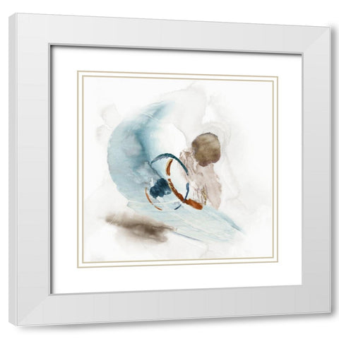 Soft Transformation I White Modern Wood Framed Art Print with Double Matting by PI Studio