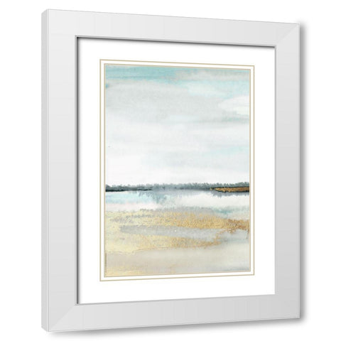 Beautiful Place - Panel 1 White Modern Wood Framed Art Print with Double Matting by PI Studio