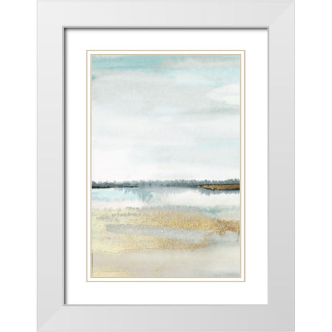 Beautiful Place - Panel 1 White Modern Wood Framed Art Print with Double Matting by PI Studio