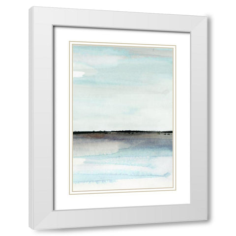 Beautiful Place - Panel 5 White Modern Wood Framed Art Print with Double Matting by PI Studio