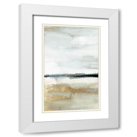 Home Before Dark I  White Modern Wood Framed Art Print with Double Matting by PI Studio