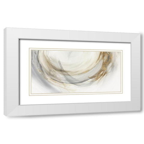 Circle of Life I White Modern Wood Framed Art Print with Double Matting by PI Studio