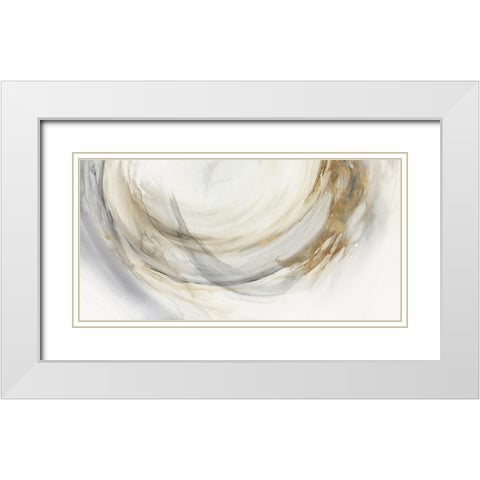 Circle of Life I White Modern Wood Framed Art Print with Double Matting by PI Studio