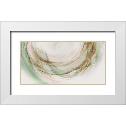 Circle of Life I White Modern Wood Framed Art Print with Double Matting by PI Studio