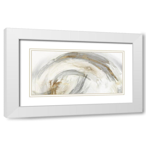 Circle of Life II White Modern Wood Framed Art Print with Double Matting by PI Studio