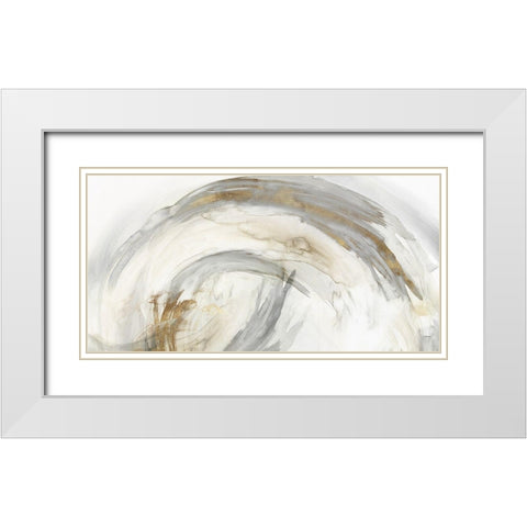 Circle of Life II White Modern Wood Framed Art Print with Double Matting by PI Studio