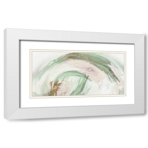 Circle of Life II White Modern Wood Framed Art Print with Double Matting by PI Studio