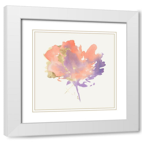 Silent Flower White Modern Wood Framed Art Print with Double Matting by PI Studio