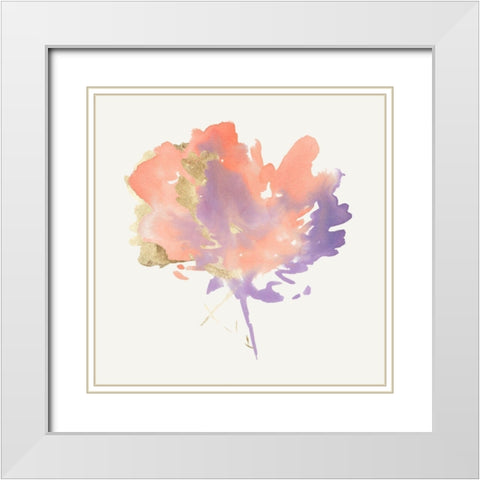 Silent Flower White Modern Wood Framed Art Print with Double Matting by PI Studio