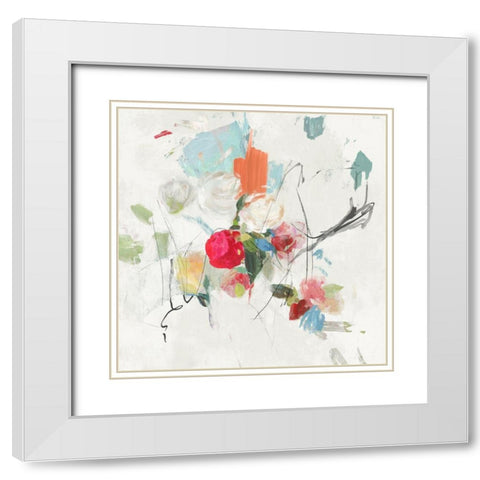 Spreading Love I White Modern Wood Framed Art Print with Double Matting by PI Studio
