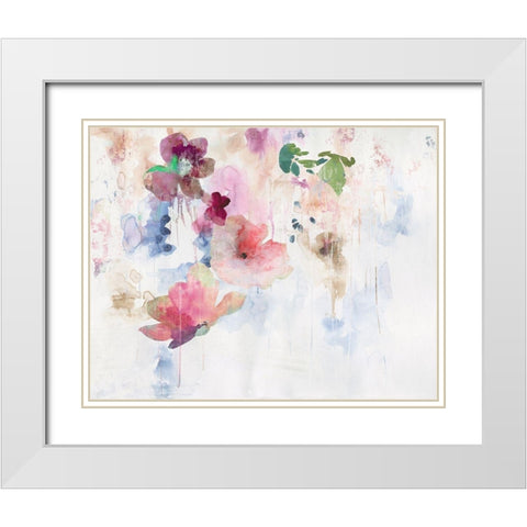 Glowing Grace White Modern Wood Framed Art Print with Double Matting by PI Studio