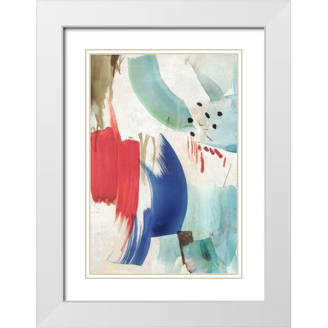 Vitalizing II White Modern Wood Framed Art Print with Double Matting by PI Studio