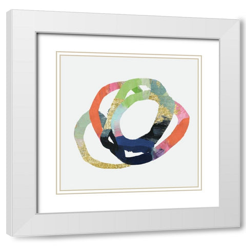 Allied II White Modern Wood Framed Art Print with Double Matting by PI Studio