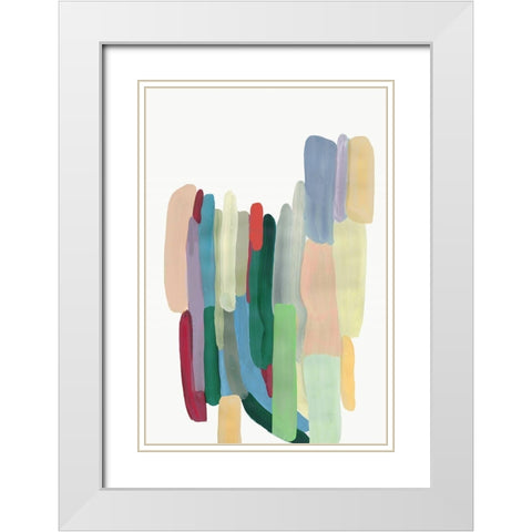 Transcendental White Modern Wood Framed Art Print with Double Matting by PI Studio