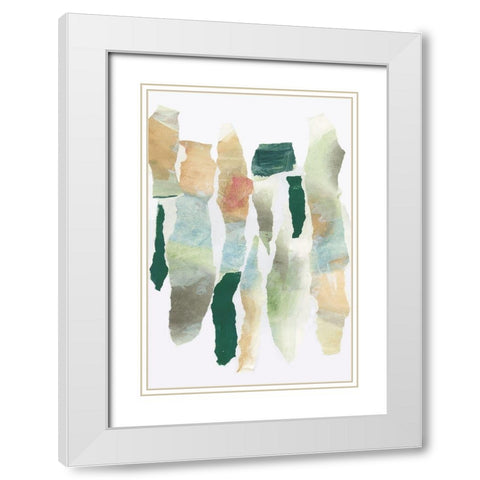 Captured in Shapes White Modern Wood Framed Art Print with Double Matting by PI Studio