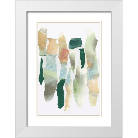 Captured in Shapes White Modern Wood Framed Art Print with Double Matting by PI Studio