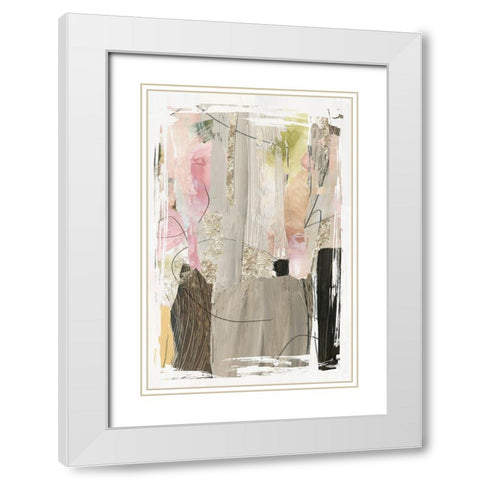 Solange Secret I White Modern Wood Framed Art Print with Double Matting by PI Studio