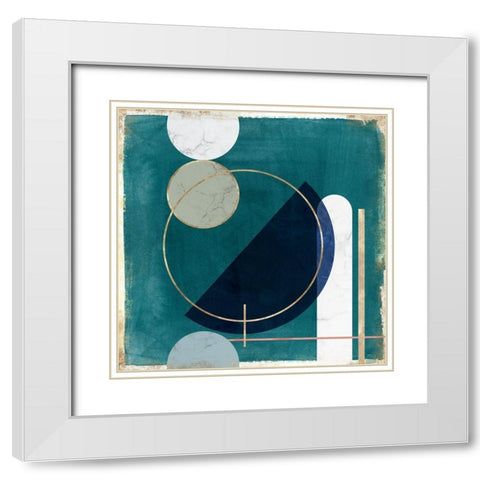 Restricted Fragment I White Modern Wood Framed Art Print with Double Matting by PI Studio