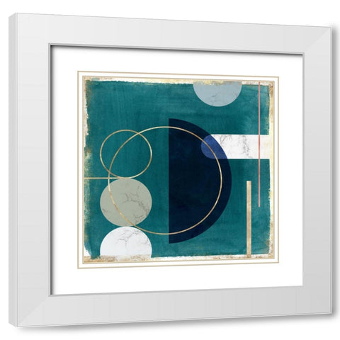 Restricted Fragment II White Modern Wood Framed Art Print with Double Matting by PI Studio