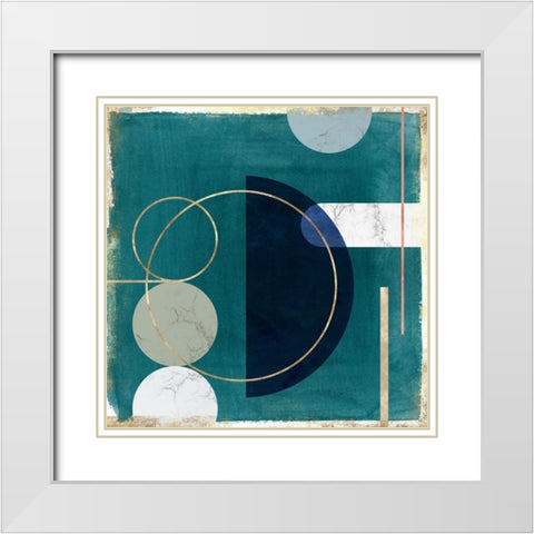 Restricted Fragment II White Modern Wood Framed Art Print with Double Matting by PI Studio