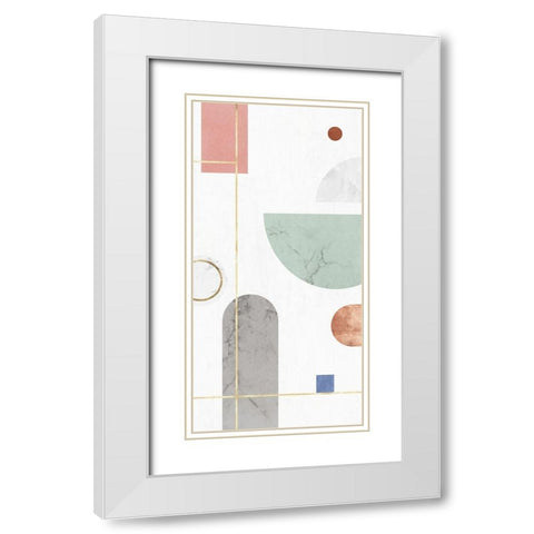 Complementary Forms II White Modern Wood Framed Art Print with Double Matting by PI Studio