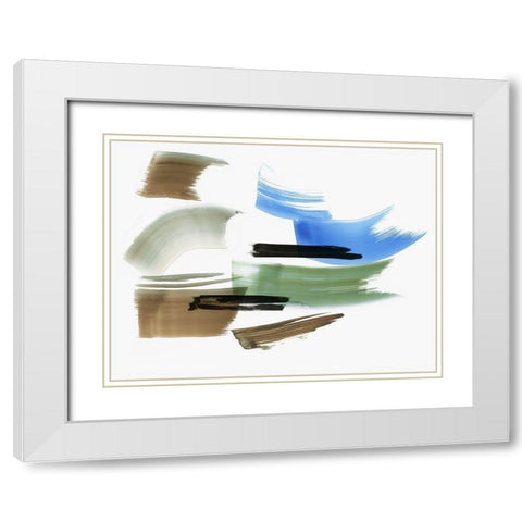 Emanation I White Modern Wood Framed Art Print with Double Matting by PI Studio