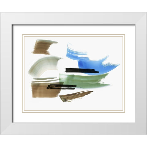 Emanation I White Modern Wood Framed Art Print with Double Matting by PI Studio
