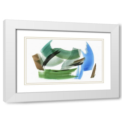 Emanation II White Modern Wood Framed Art Print with Double Matting by PI Studio