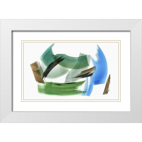 Emanation II White Modern Wood Framed Art Print with Double Matting by PI Studio