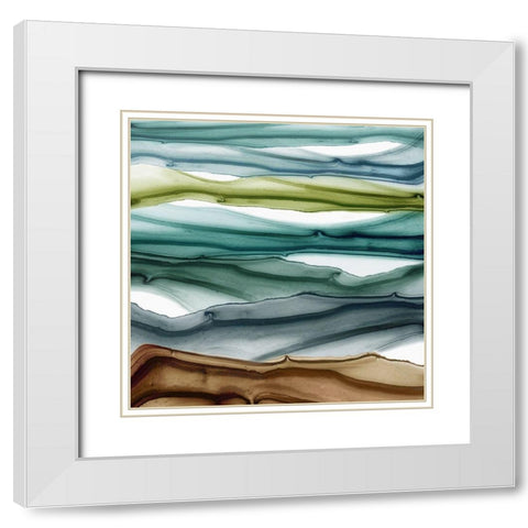 Peregrination White Modern Wood Framed Art Print with Double Matting by PI Studio