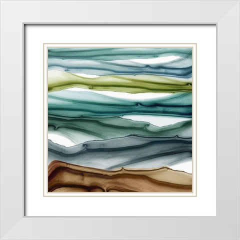 Peregrination White Modern Wood Framed Art Print with Double Matting by PI Studio