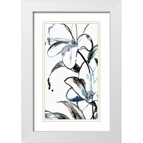Wild Lily I White Modern Wood Framed Art Print with Double Matting by PI Studio