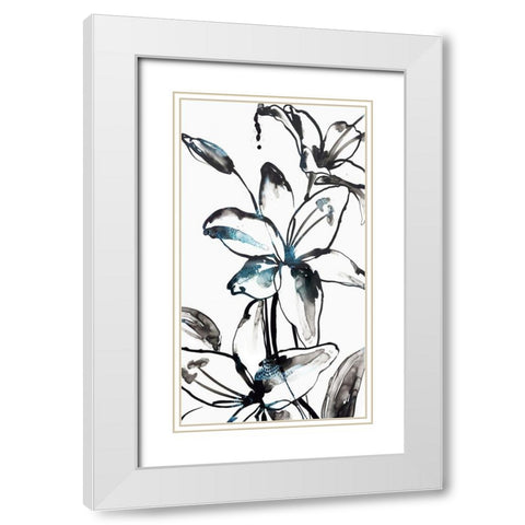 Wild Lily II White Modern Wood Framed Art Print with Double Matting by PI Studio