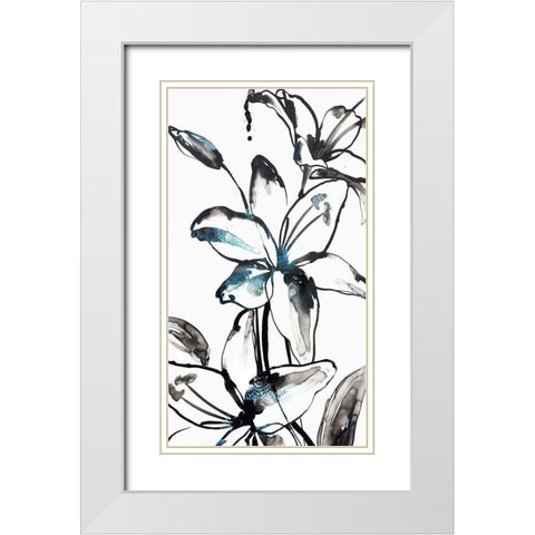 Wild Lily II White Modern Wood Framed Art Print with Double Matting by PI Studio