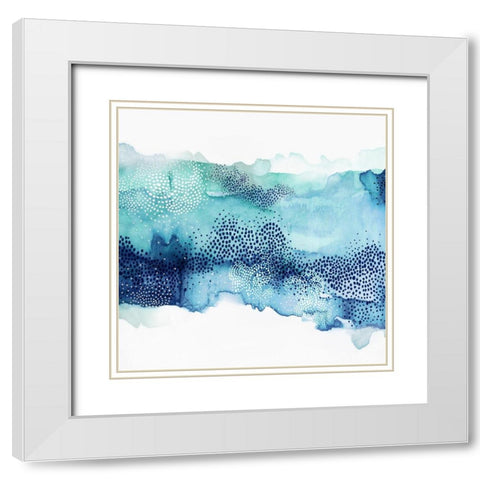 Hidden in Waves III White Modern Wood Framed Art Print with Double Matting by PI Studio