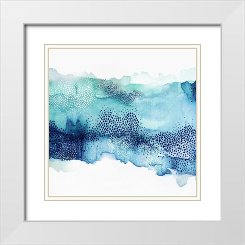 Hidden in Waves III White Modern Wood Framed Art Print with Double Matting by PI Studio