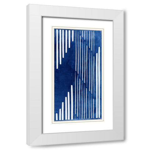 Divergent I  White Modern Wood Framed Art Print with Double Matting by PI Studio
