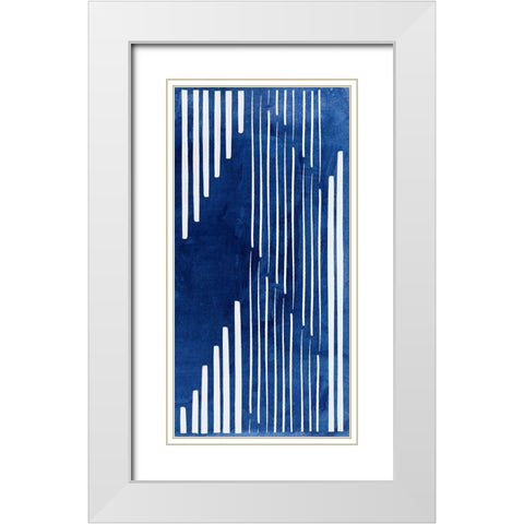 Divergent I  White Modern Wood Framed Art Print with Double Matting by PI Studio
