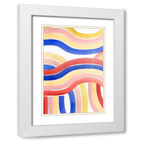 Convulse I  White Modern Wood Framed Art Print with Double Matting by PI Studio