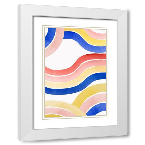 Convulse II   White Modern Wood Framed Art Print with Double Matting by PI Studio