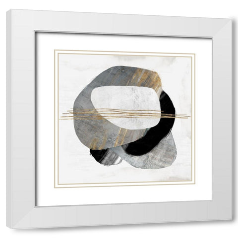 Through Dimensions II White Modern Wood Framed Art Print with Double Matting by PI Studio