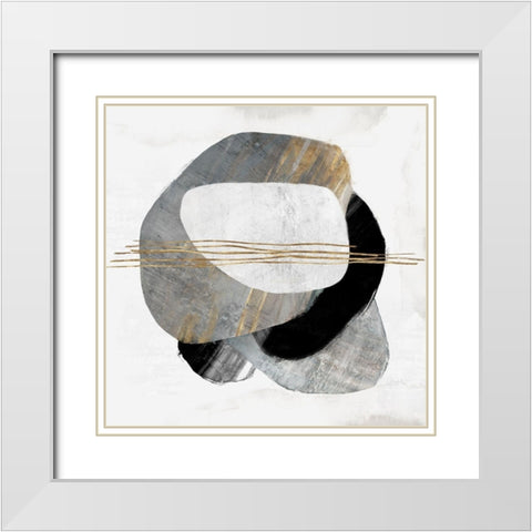 Through Dimensions II White Modern Wood Framed Art Print with Double Matting by PI Studio